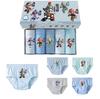 Boys' Cartoon Dinosaur Cotton Underwear, 5-Pack - Breathable, Comfortable, Skin-Friendly