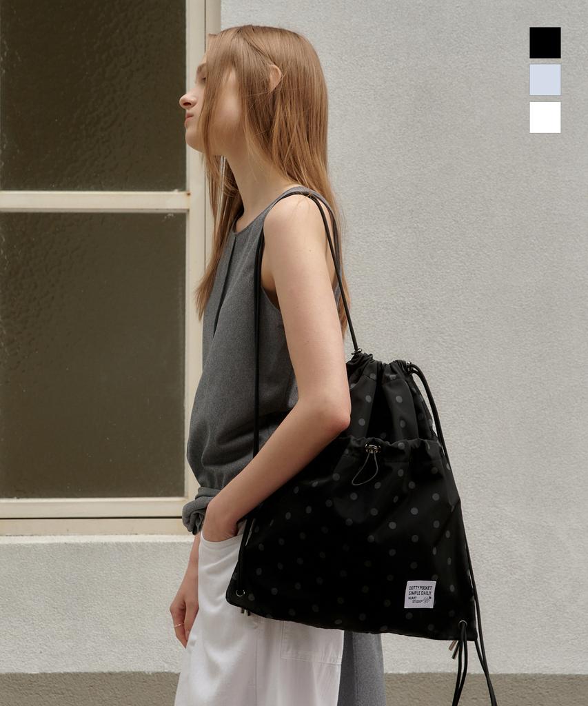 Nuart Studio Dottie Pocket Gym Bag String Bag_3Colors