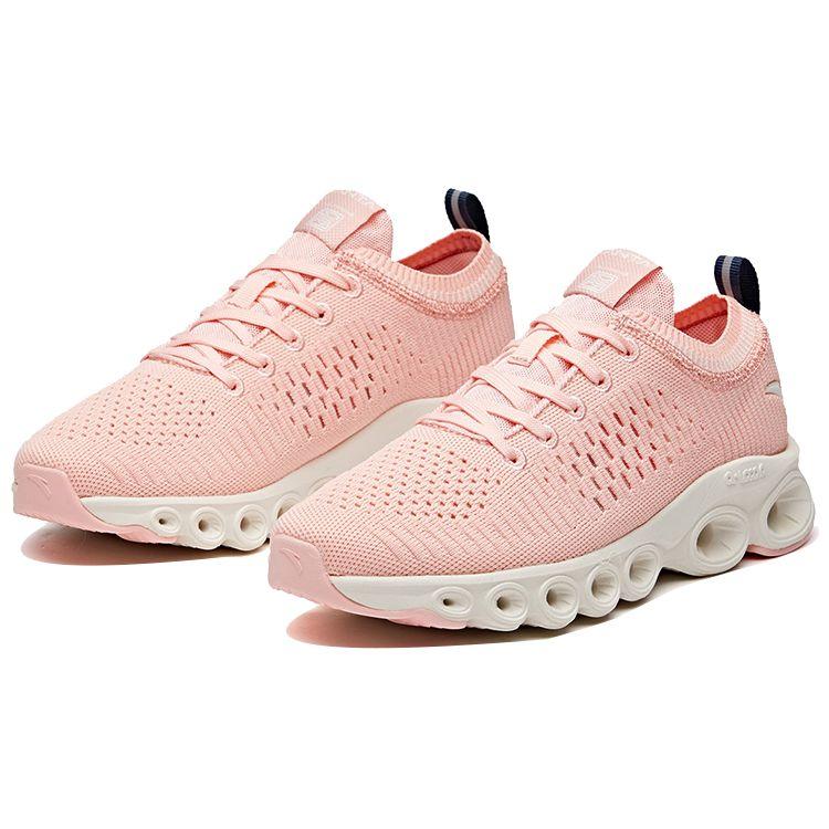 Anta Comfortable Shock Absorbing Low Top Running Shoes Women sneaker Cherry-Blossom-Pink 12925584-3