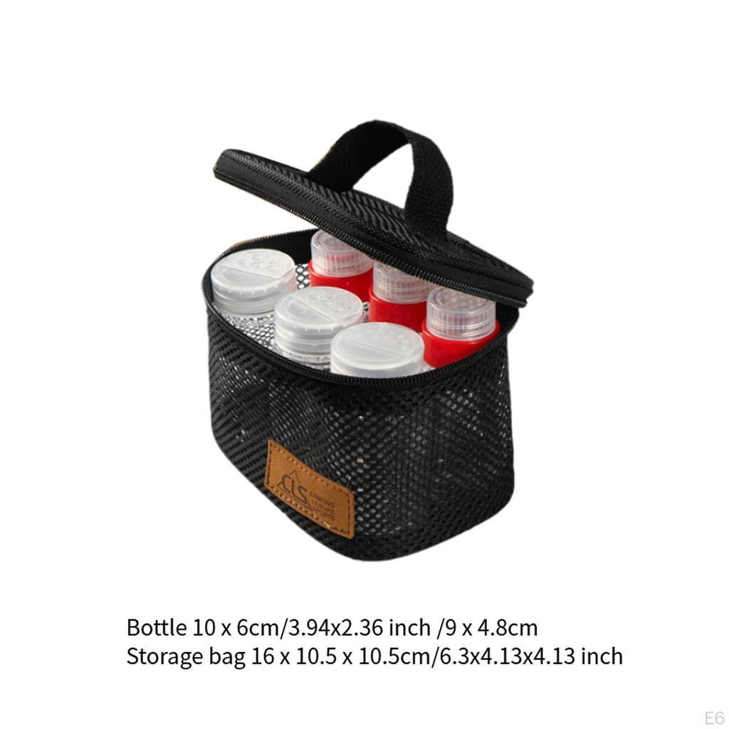 6 Stück Camping Gewürzflaschen Tragbare Gewürzdosen Behälter zum Wandern