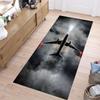 Modern Aviation Themed Cloudy Sky Airplane Runner Rug Anti-slip Soft Washable Carpet for Hallway Entryway Living Room Decor