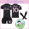 Miami Messi 10 Mls Fußballtrikot Set Heim Auswärts Schwarz Rosa Polyesterstoff Beinhaltet Trikot Hose Socken
