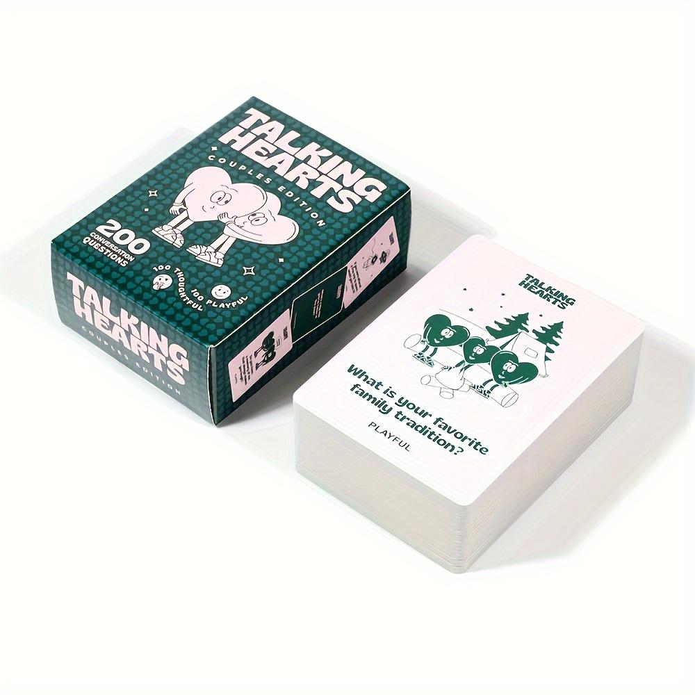 Talking Heart Conversation Cards for Couples - 200 Question Card Game ,Romantic Date Night & Travel Activity | Valentine's Gift