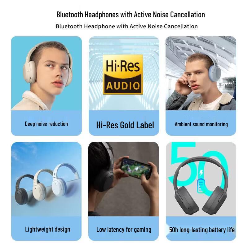 Edifier W820NB Active Noise Cancelling Bluetooth Headphones