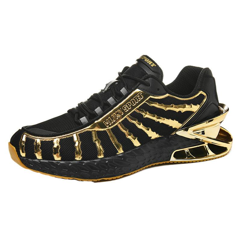 Blade Men's Shoes Autumn New Knitted Mesh Breathable Thick Sole Heightening Sports Leisure Dad Shoes Men