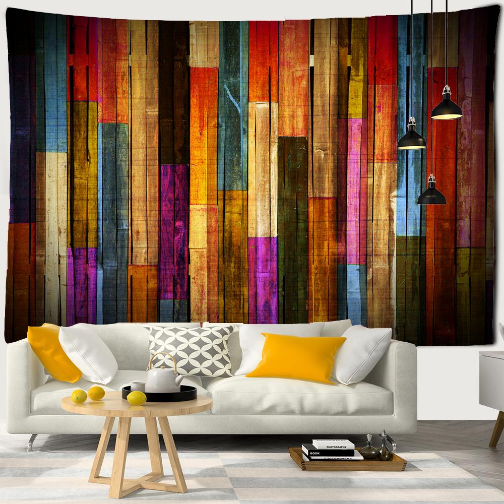 Plant On Wood Board Wall Tapestry Wall Hanging Farmhouse Decor Large Size Tapestry Hippie Boho Wall Tapestries Mandala Fabric