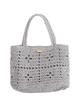 Slowslowly Lily Handmade Crochet Metallic Mini Tote Bag _ Silver
