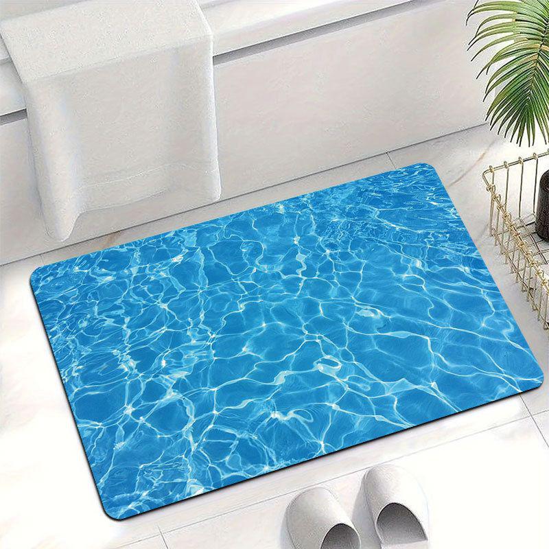 Summer Wave Pattern Diatomaceous Earth Anti-slip Bath Mat