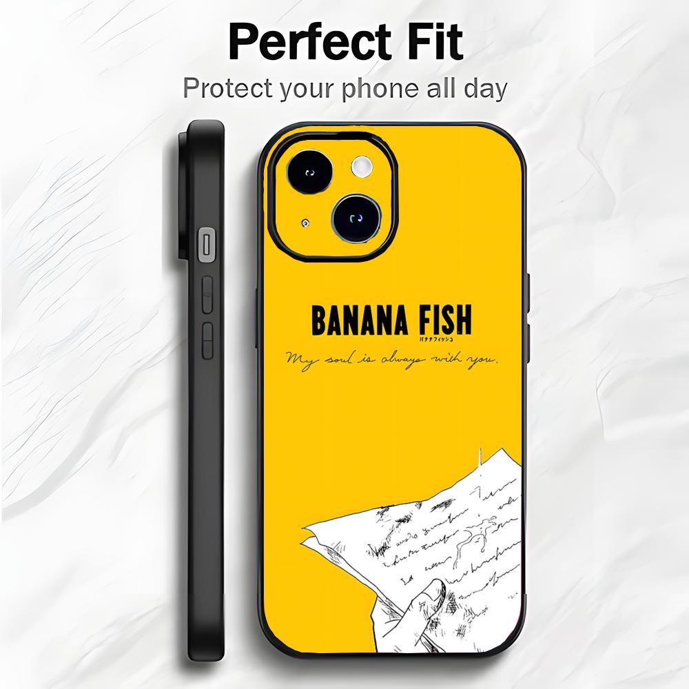 Emotional Dark Anime B-Banana Fish Phone Case Phone Case Soft Packaging Lightweight For iPhone17 16 15 14 13ProMax