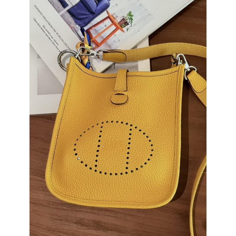New Casual Bag Leather First Layer Cowhide Small Square Bag Tote Bag Portable Shoulder Messenger Women's Bag