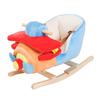 Kids Rocking Horse, Wooden Plush Ride-on Plane Chair Toy with Lullby