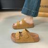Thick-soled heightening slippers women's summer outer wear spring new sandals small non-slip beach cool slippers