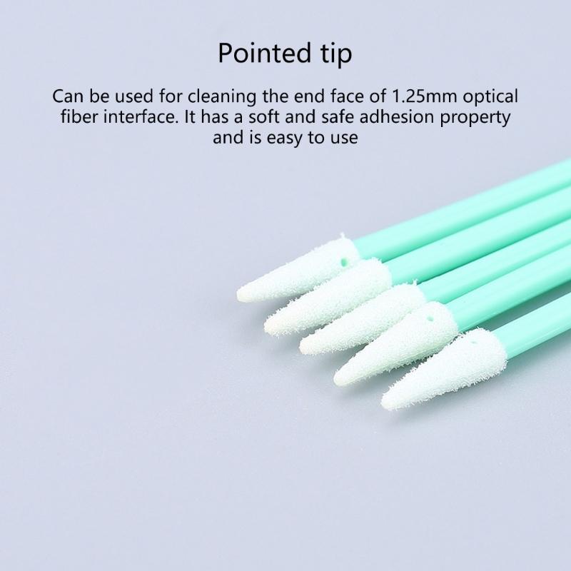 Pack Of 100 Fiber Visual Cleaning Swabs Not Shedding Particle Complimentary Fixed Absorption For / / / Couplings Camera Lens Maintenance Equipment