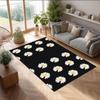 Peaceminusone Printed Crystal Velvet Area Rug, Soft Anti-Slip Water Absorbent Floor Mat for Living Room Bedroom