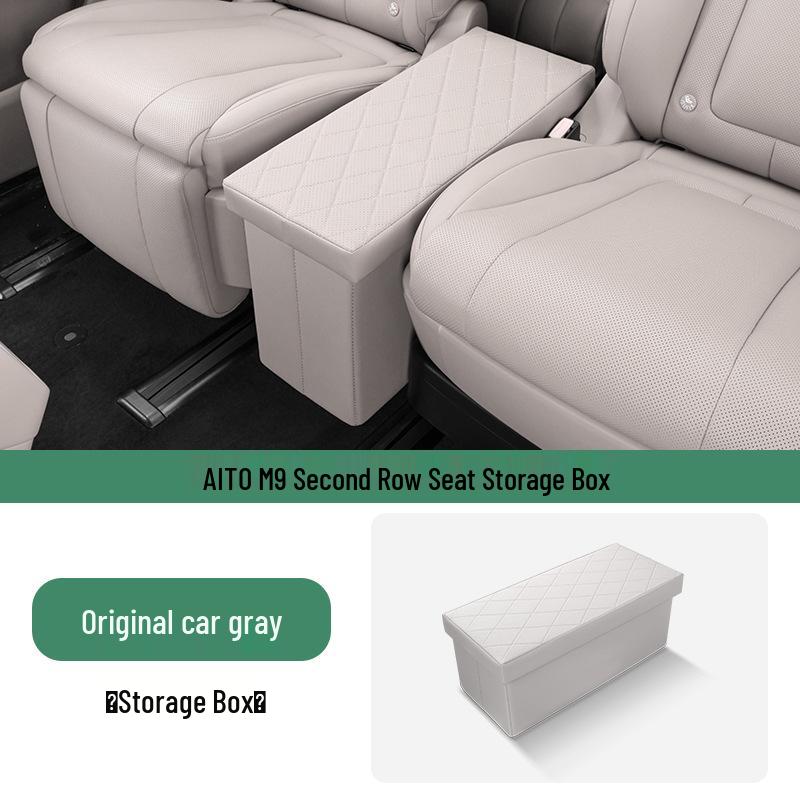 Foldable Storage Organizer & Armrest Box for AITO M9 Middle Row Seat 51x21.5x33 cm