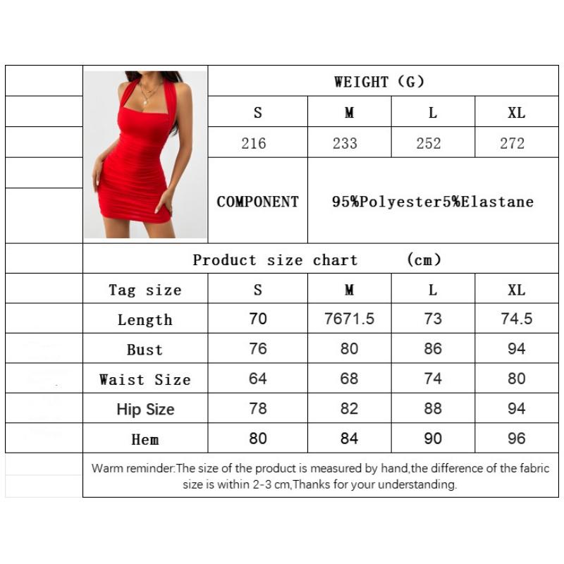 2025, European and American Sexy, Waist Cinching, Slimming, Neck Tie, Hip Hugging and Backless, Red Dress, Female