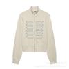 ZA Womens 2026 Fall Elegant Knotted Sweatshirt Slim Fit Stand Collar Zip Up Casual Top
