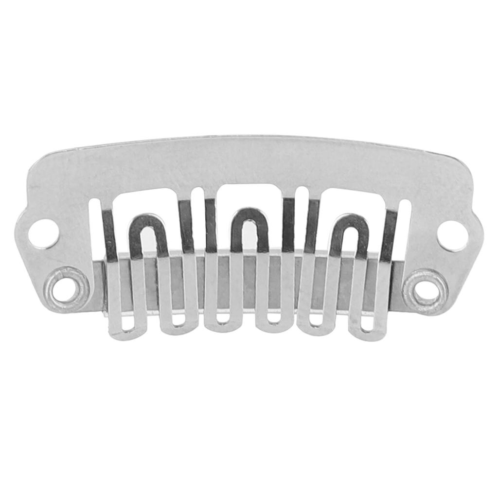 50 buc Clipsuri Perucă Forma U Clipsuri de Păr Snap Metalice Clipsuri Perucă cu Silicon Moale 6 Dinți Oțel Inoxidabil
