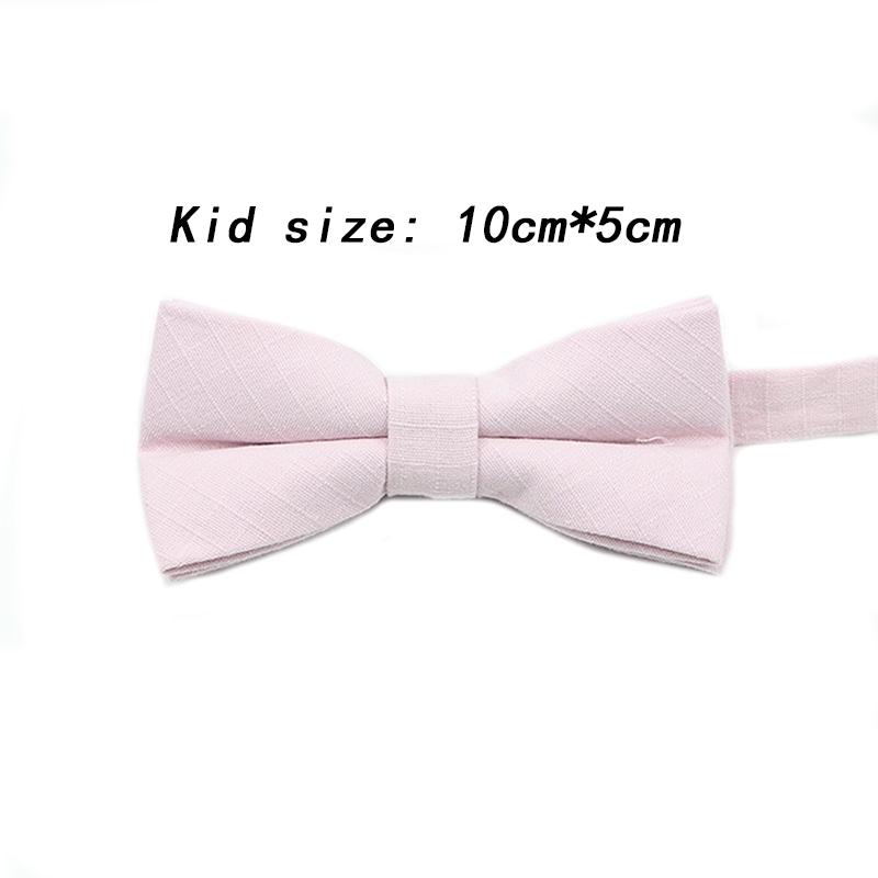 New Color Light Green Pink Peach Solid Cotton Parent-Child Bowtie Sets Kids Pet Men Women Butterfly Daily Cravat Gift Accessory