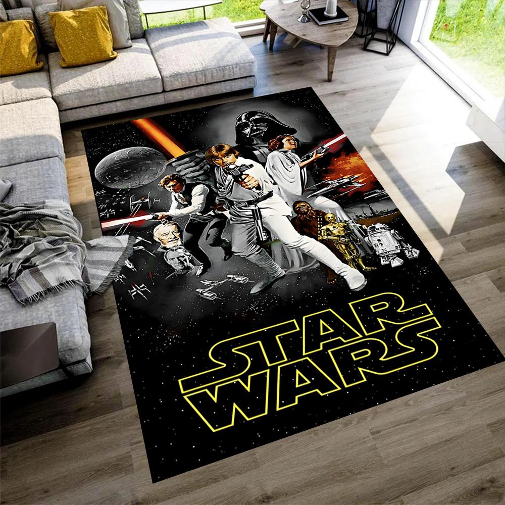 Star Wars Floor Rug Office Rug Suitable for Living Rooms Balcony Hallway Study room Anti-slip Rug Anime Office Decor