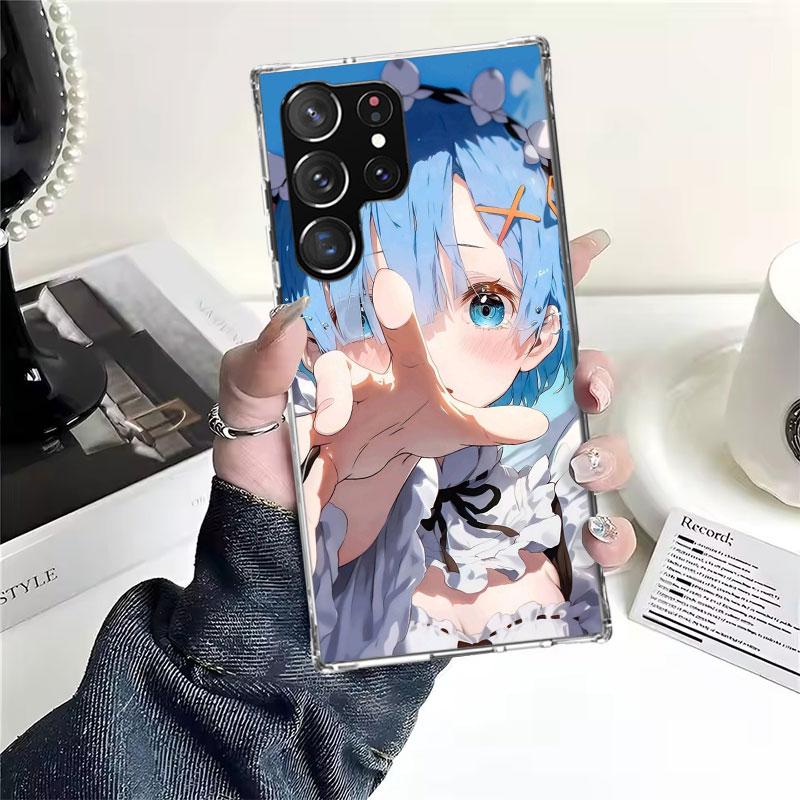 R-Rem Re Zero Anime Soft Phone Case For Samsung Galaxy S22 S23 S24 S25 Edge S26 Ultra S20 FE S21 Plus + Fundas Coque Galaxy S20
