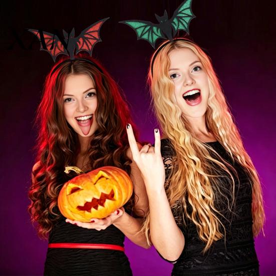 Witch Costume Accessories Halloween Bat Headband, Felt Glitter Hairband Photo Booth Props for Costume, Festival Masquerade Party Prop Headband Adults