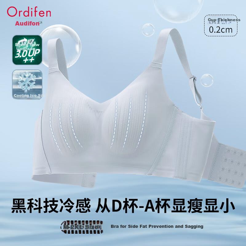 Ordifen Large Breast Minimizing Bra for Women, Push-Up, Side Support, Anti-Sagging, Summer Thin Style, Seamless, Wireless, Plus Size Brassiere