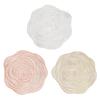PVC Placemats Heat-Resistant Waterproof Oil-Proof Dining Table Mats Rose Design Decorative Mat for Home Kitchen Bar Restaurant