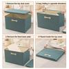 Cotton Linen Fabric Foldable Bins Folding Toys Organizer New Storage Basket
