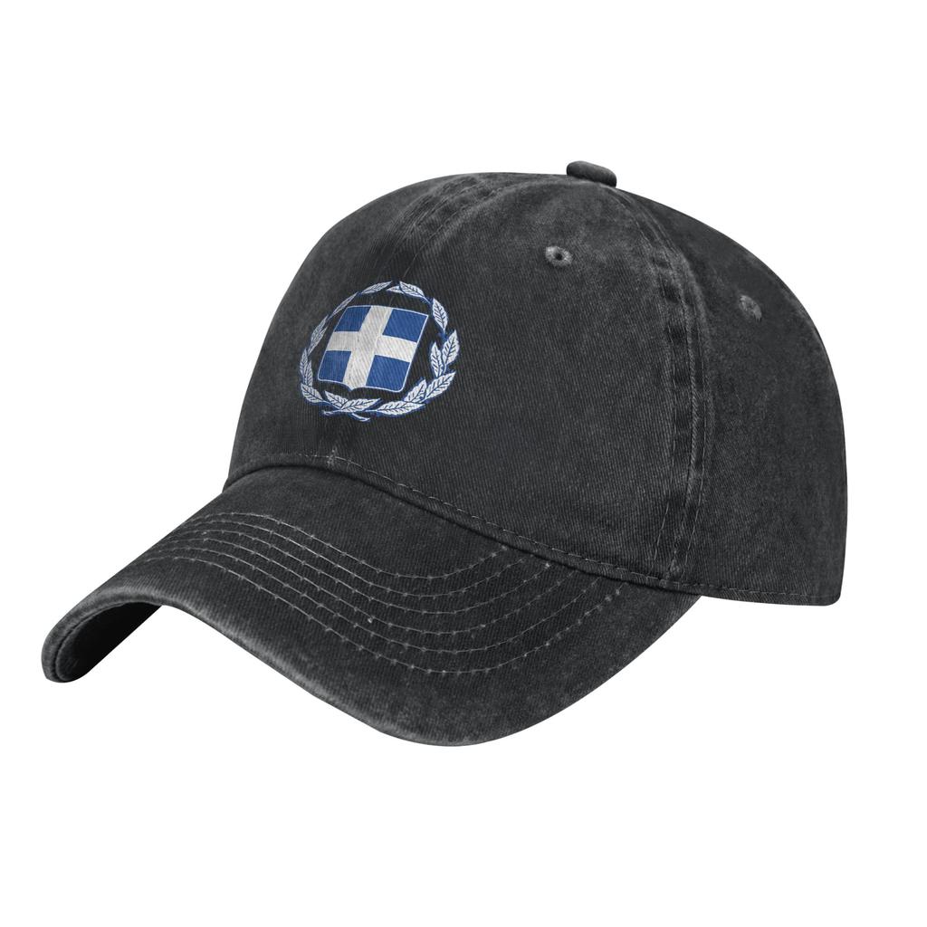 Coat of Arms of Greece Casual Baseball Cap Summer Trucker Hat Sun-Proof Outdoor Gym Snapback Cap Couple Women Y2k Baseball Caps