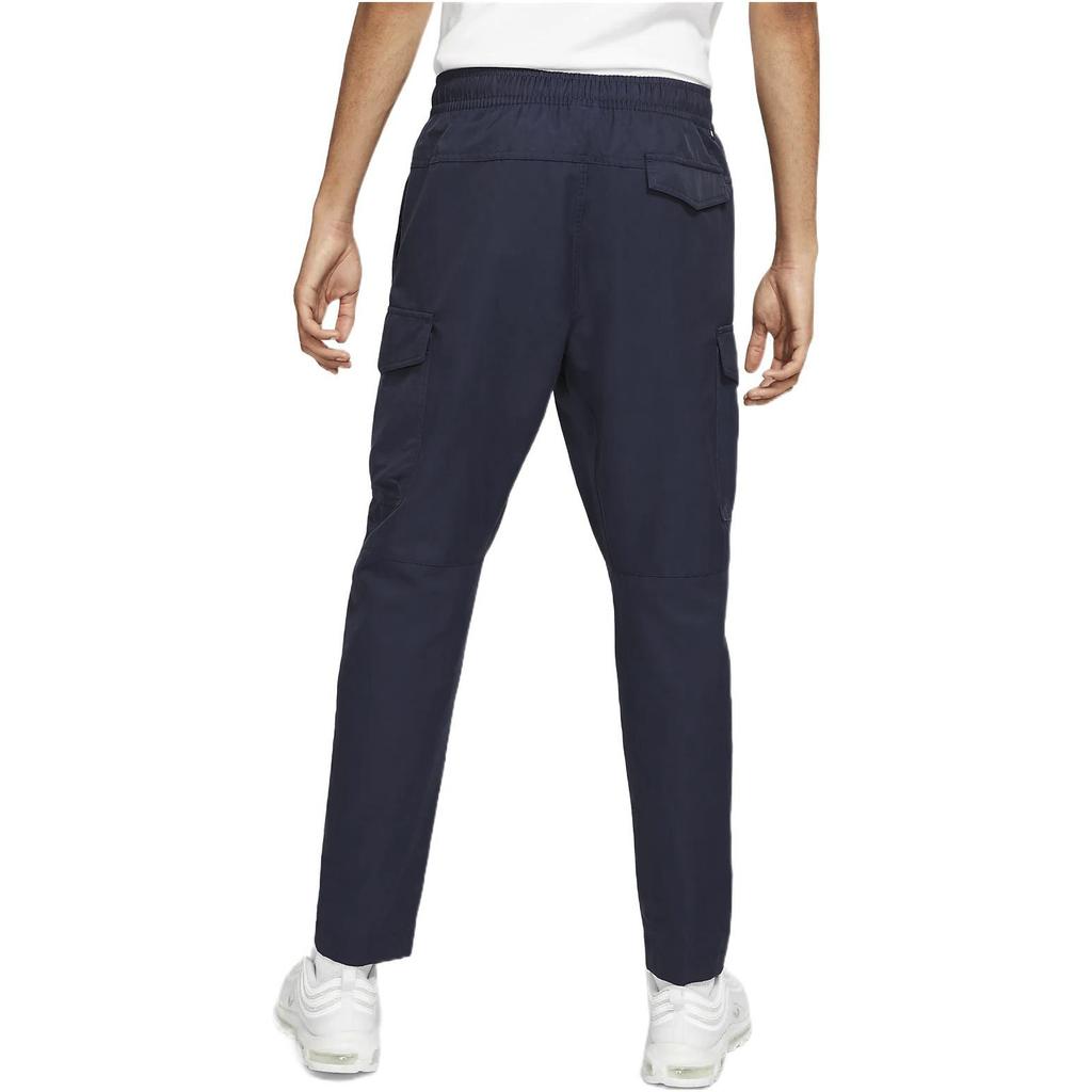 Nike Sportswear Logo Embroidered Straight Leg High Waist Sports Pants Men Bottoms Blue DD5207-410