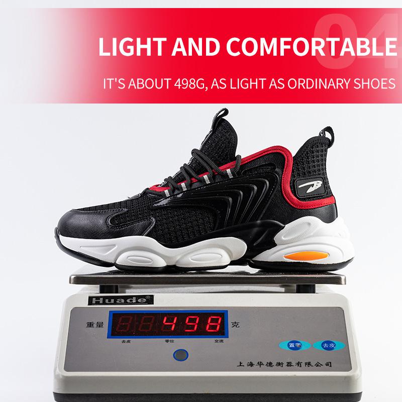 Skyddsskor för män som andas Ankelstövlar Ståltåhätta Herr Casual Boots Fungerar oförstörbar sko Punkteringssäker modesneaker