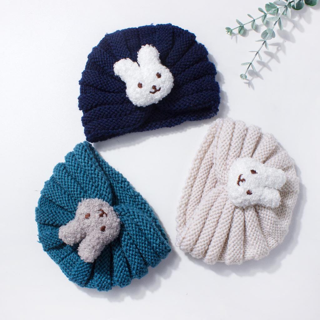 European & American Kids' Knit Wool Winter Hat - Cute Rabbit Cartoon Beanie