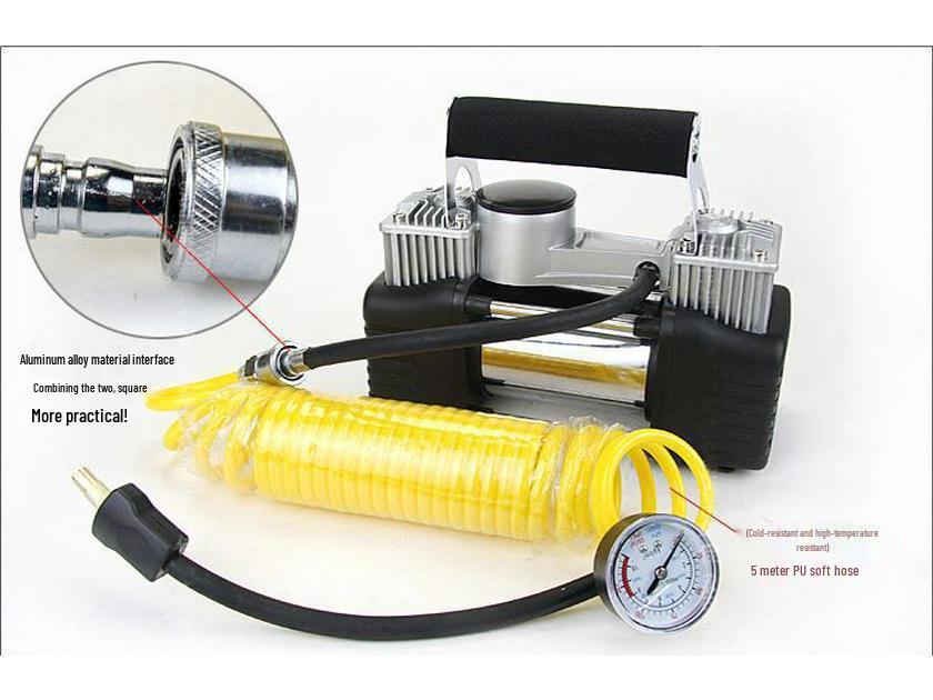 Portable High-Power 12V Car Air Pump with Fast Charging