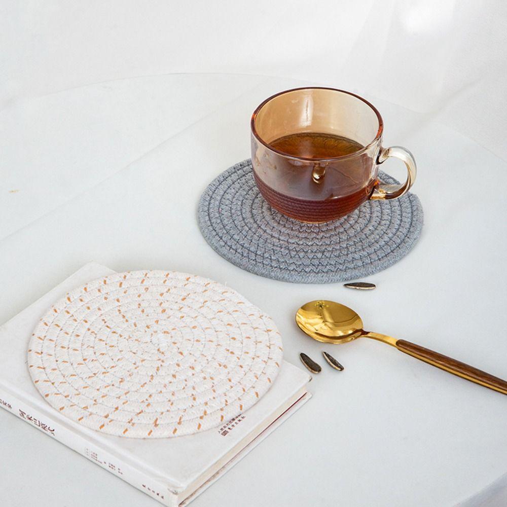 4Pcs Large Trivets for Hot Dishes 18-33cm Woven Pot Holders Hot Pads  Countertop Protection