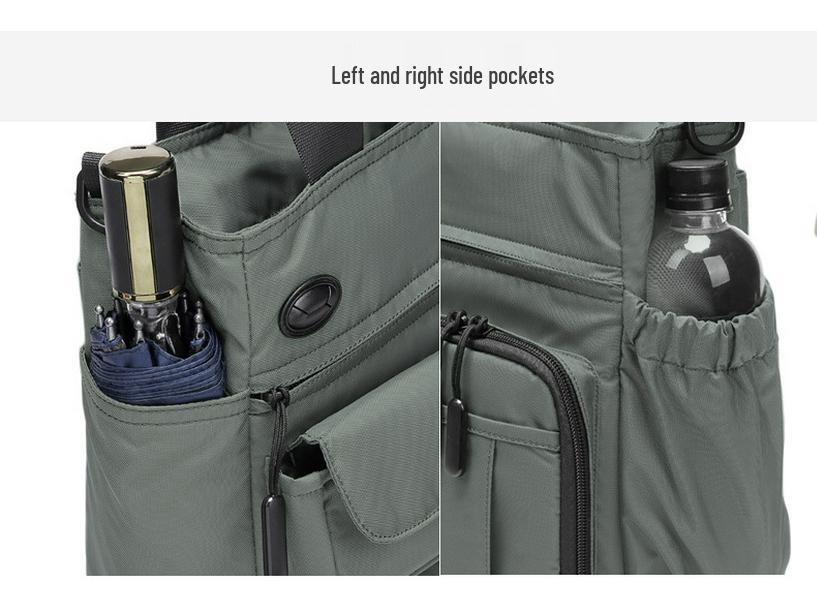 Men's Lightweight 14-inch Laptop Briefcase: Large Capacity Crossbody Shoulder Bag for Business Trips