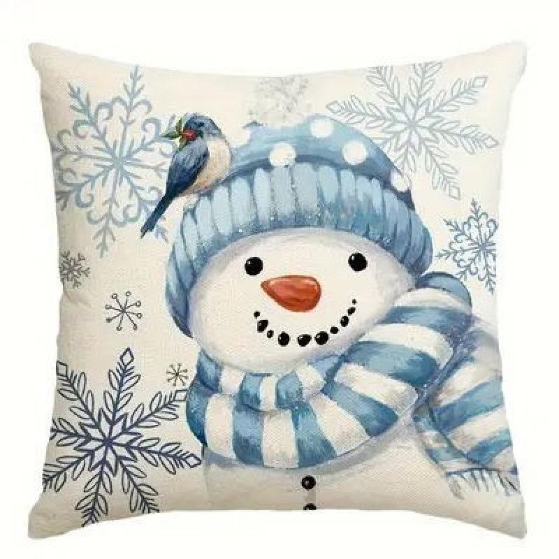 

Рождественская елка Снежинка Наволочка Праздничная тема Атмосфера Украшение дома Гостиная Подушка Автомобильная наволочка 45*45cm