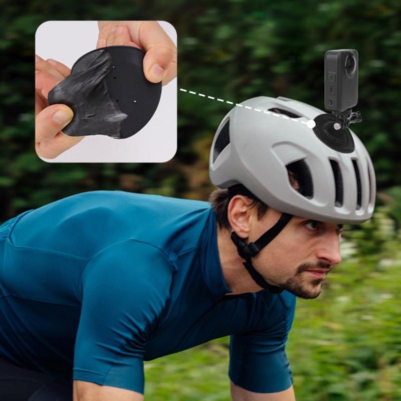 Universal Flexible Adhesive Mounting Base For Action Cameras ABS Lightweight Secure Grip