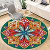 1pc Colorful Mandala Design Chair Carpet for Office Non-Slip, Machine Washable Rug for Office - Holiday DecorMachine Made yy251029111