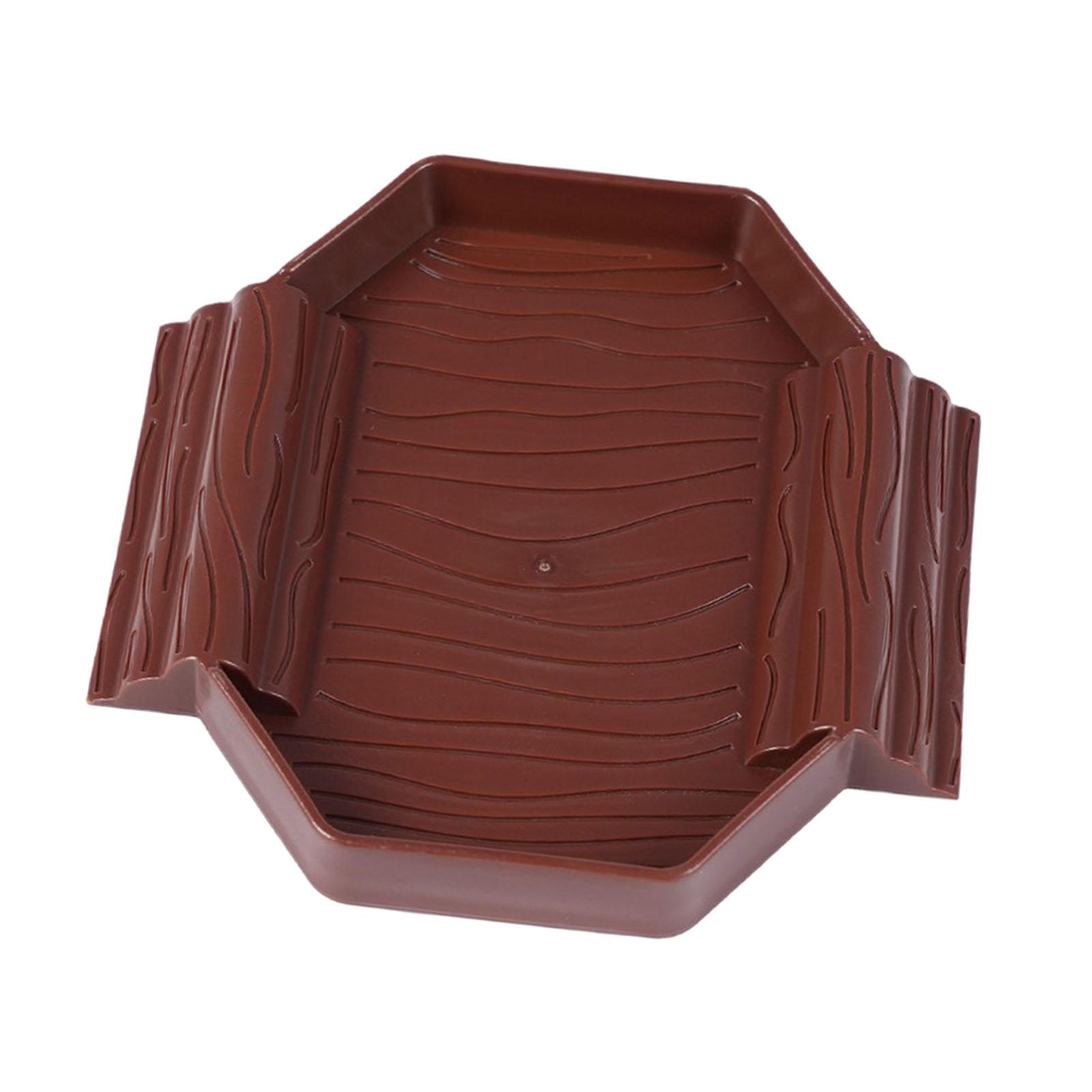 Turtle Bathing Pool Multifunctional Tortoise Water Bowl Feeding Dish Gecko Tank Decoration for Water Turtle Aquarium