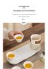 Portable Ceramic Gaiwan Tea Set - Customizable Chinese Style for Outdoor Camping, Business Souvenir with Logo.