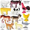 "1-9 inch Plastic Animal & Dinosaur Model Toy Set"