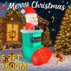 5.2FT Christma Holiday Inflatable Yard Decor Giant Santa Stocking Model Xmas Toy Home Decoration Supplies Ornaments Gifts Decor