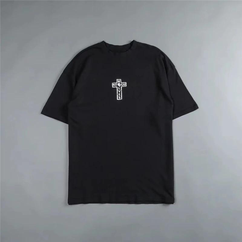 WOLVES CLUB US SIZE Brand Men's T Shirts Cotton High Quality Casual Tops Tee Short Sleeve Men Clothing Darcs Oversized T-shirt