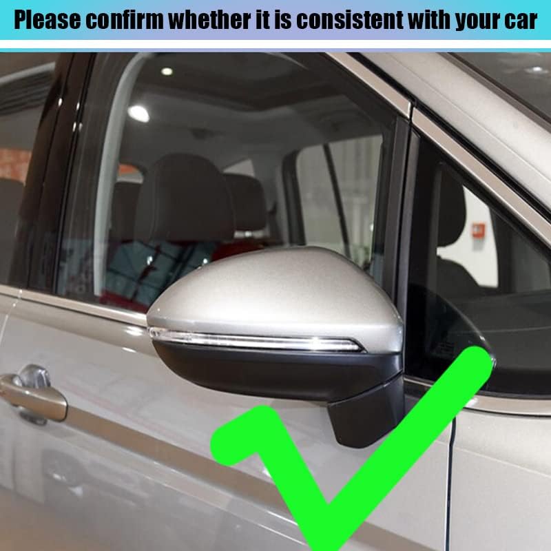 2pc Carbon Fiber Rear View Mirror Covers Caps,Replacement Rearview Mirror Covers,Fits for VW Golf MK7 MK7.5 Base GTI R 2013 2014 2015 2016 2017 2018