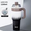 316 Stainless Steel Large Capacity Thermos Cup with Ceramic Inner Liner - Insulated Straw for Outdoor Use