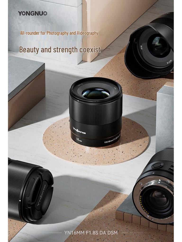 Yongnuo 16mm F1.8 Ultra Wide-Angle Prime Autofocus Lens for Sony E-Mount APS-C Mirrorless Cameras