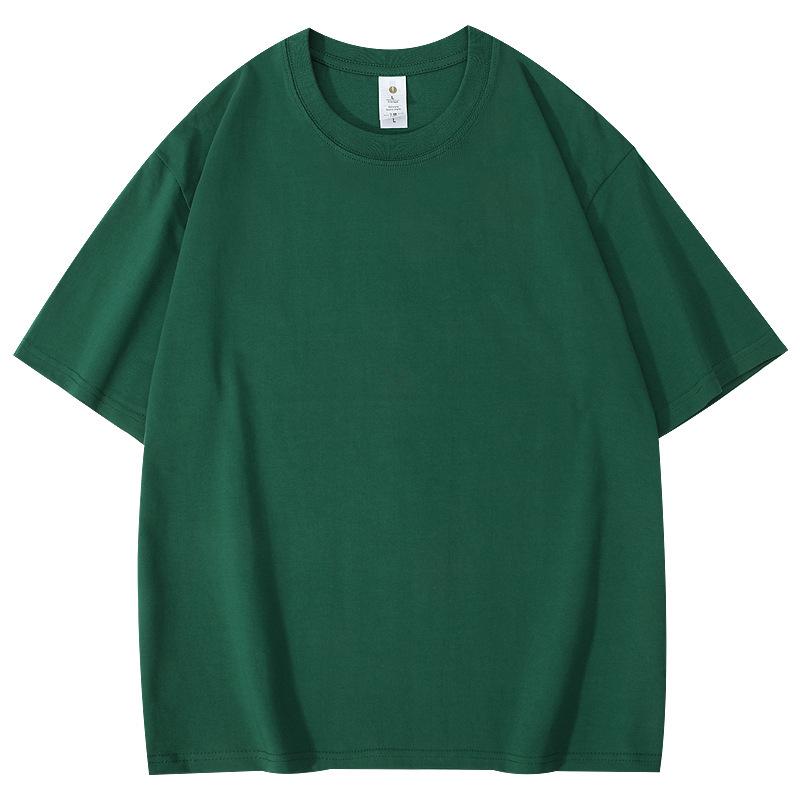 260g High-Quality Double Yarn Ice Cool Heavyweight Loose Drop Shoulder Short Sleeve T-shirt with Custom Logo for Class or Group Uniforms