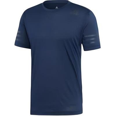 Round Neck Casual Printed Short Sleeve T-Shirt Men Tops Blue CE0861