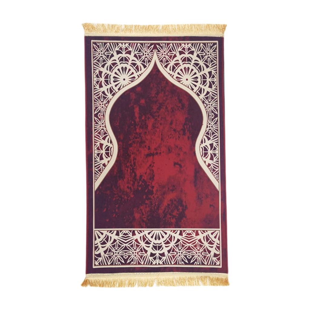 Muslim Prayer Rug Islamic Prayer Rug Gift Traditional Eid Mat Islamic Carpet for Hallway Living Room Prayer Room Bedside